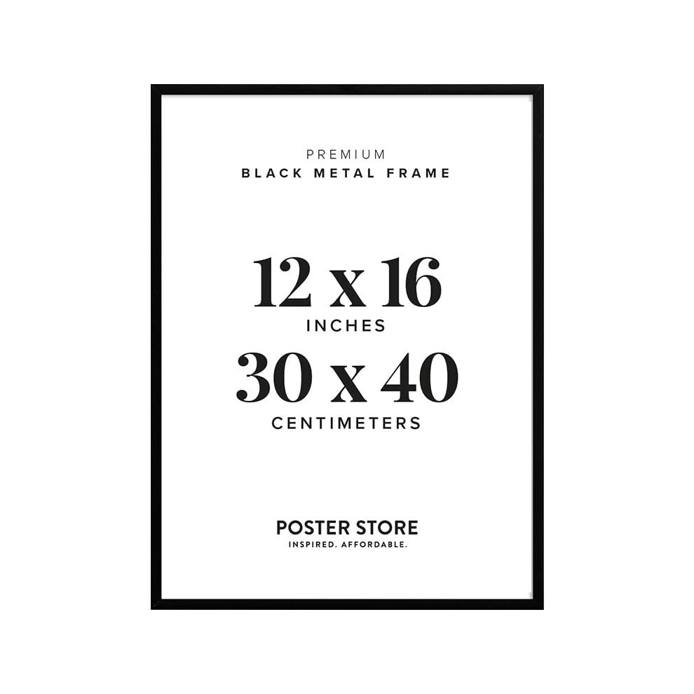 Cadre photo en m   tal noir Poster Store 8x12