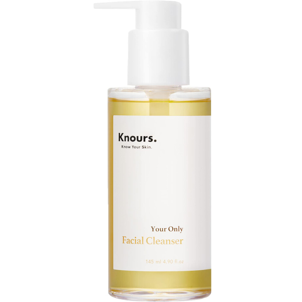 Knours. 2-in-1 Oil-to-Foam Non-Stripping Facial Cleanser  Honey & Plant Based Oils Makeup Remover Non Drying Clean Beauty (145ml 4.97 fl. oz