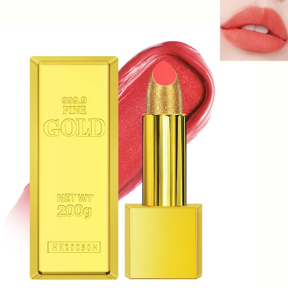 BEUKING Gold Lipstick Velvet Nude Red Pink Lip Tint Non-Smudge High Pigment Not Fade Smooth Long-Lasting Wear Non-Stick Cup Waterproof Matte-image-OPC-PFNHFCD-NEW