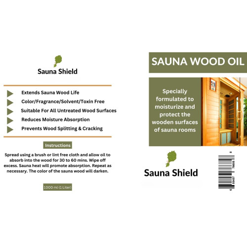 Sauna Shield Έλαιο Ξύλου Σαούνας (1L) - Προστασία & Θρέψη Ξύλου Σαούνας 1