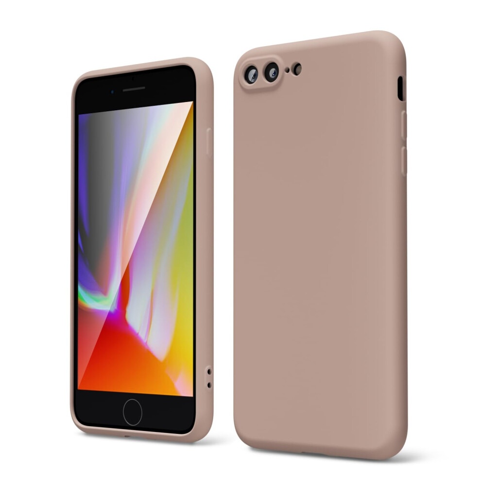 Oakxco For Iphone 7 Plus Case Iphone 8 Plus Case Liquid Silicone Cute Thin Slim Soft Rubber Gel Smooth Cover For Women Girl Matte Tpu Solid Aestheti 764938195640