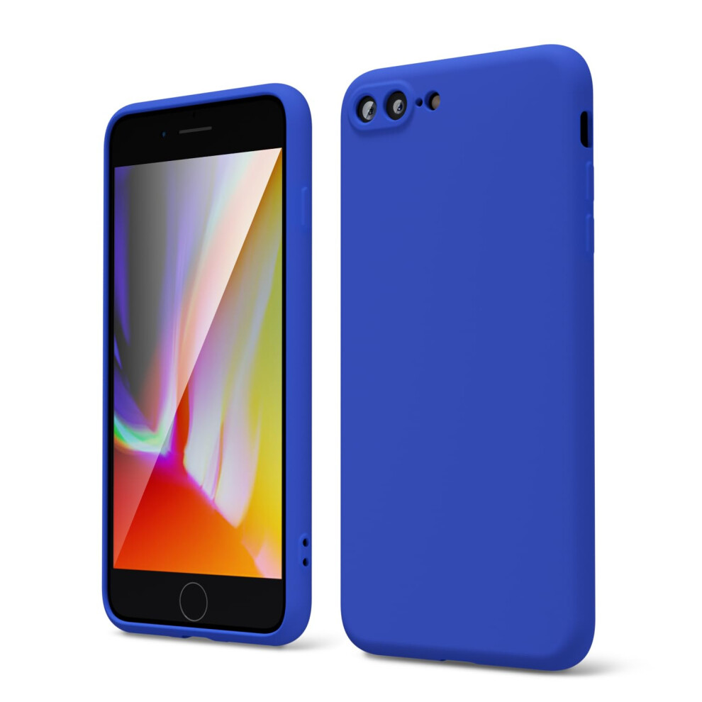 Oakxco For Iphone 7 Plus Case Iphone 8 Plus Case Liquid Silicone Cute Thin Slim Soft Rubber Gel Smooth Cover For Women Girl Matte Tpu Solid Aestheti 764938195671