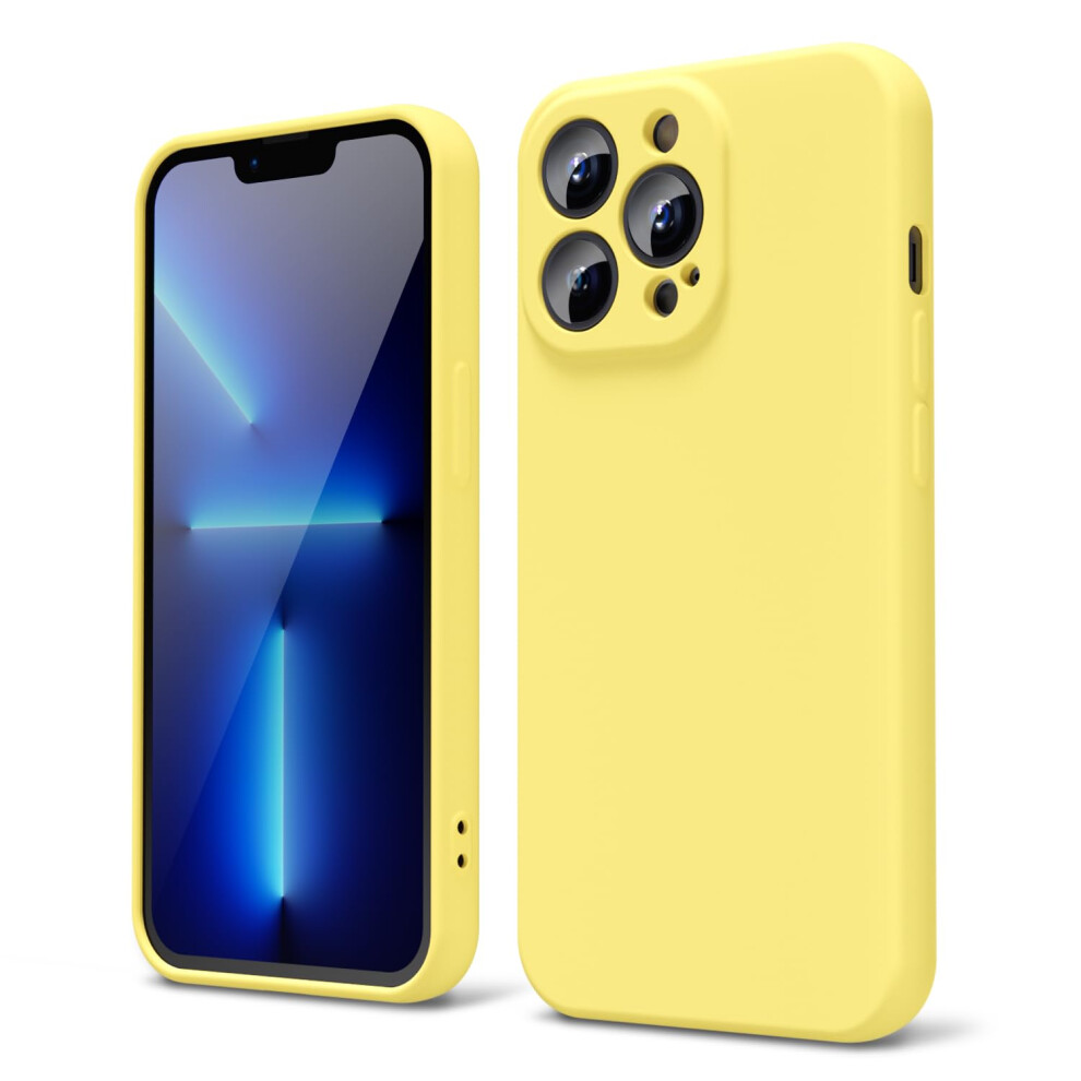 Oakxco Designed For Iphone 13 Pro Phone Case Liquid Silicone Bumper Grip Cute Thin Slim Soft Rubber Tpu Plain Smooth Gel Cover For Women Girl Aesthet 764938192731