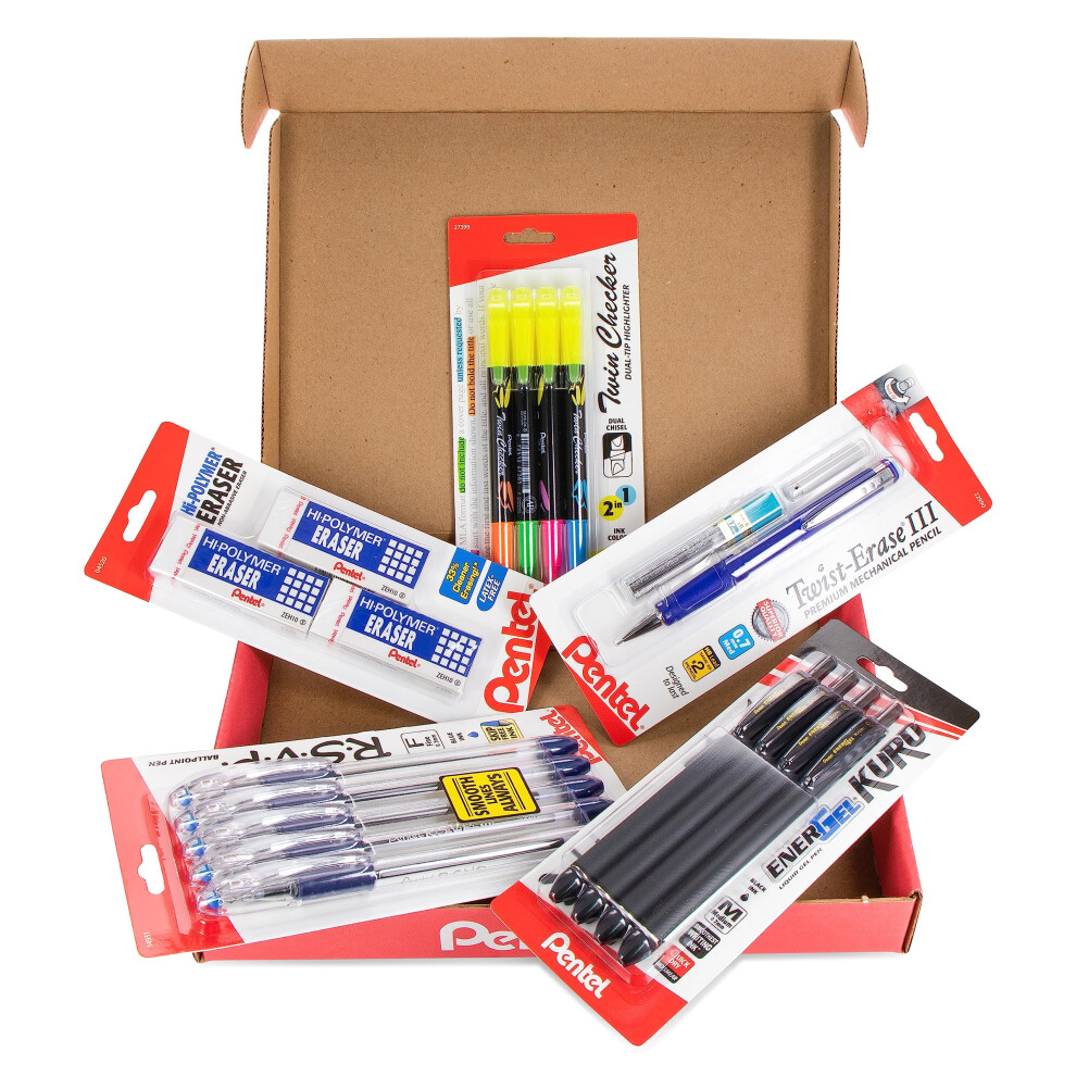 Pentel Back to School Box  Grades 7-12 | School Essentials  17 Pieces