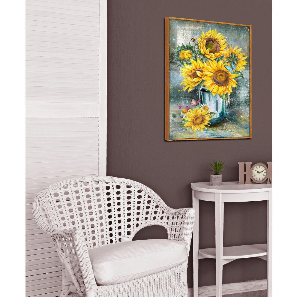 NESS-BEZAL Slunecnice Nstenn Obrazy Lut Kvetiny Olejomalba Domc Nstenn Dekorace Do Lonice Obvac Pokoj Farma Nstenn Kvetinov Obrazy Drev-image