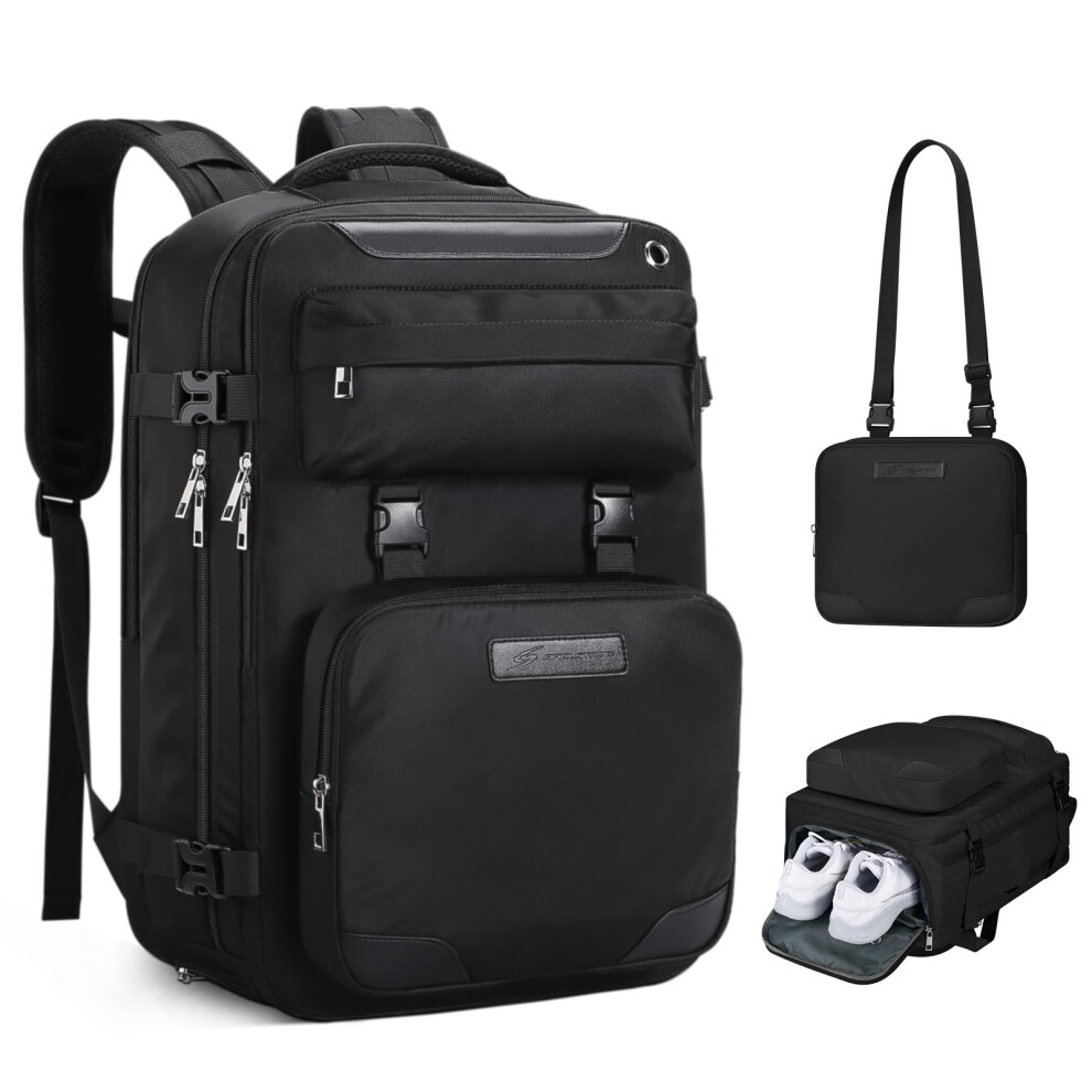 Maelstrom Travel Backpack for Women Men 25L Laptop Backpack Fits 17-Inch Laptop Waterproof Carry On Backpack for Airplanes with Detachable C