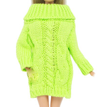 BJDBUS Winter Turtleneck Sweater T?j til 11,5 tommer pige Doll -tilbeh?r (fluorescerende gr?n)