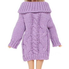 BJDBUS Winter Turtleneck Sweater T?j til 11,5 tommer pige Dolltilbeh?r (lilla)