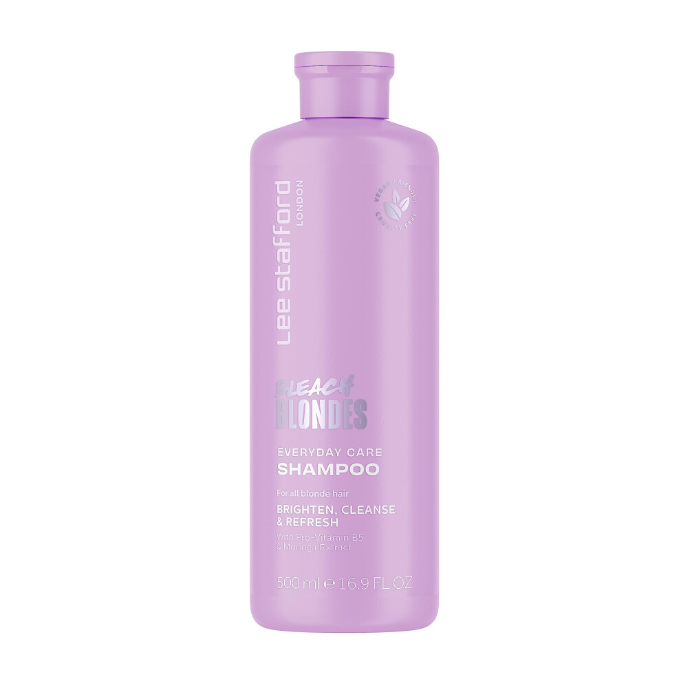 Lee Stafford Bleach Blondes Everyday Care Shampoo Hair Cleanser for Smooth Blonde Hairs Breakage free