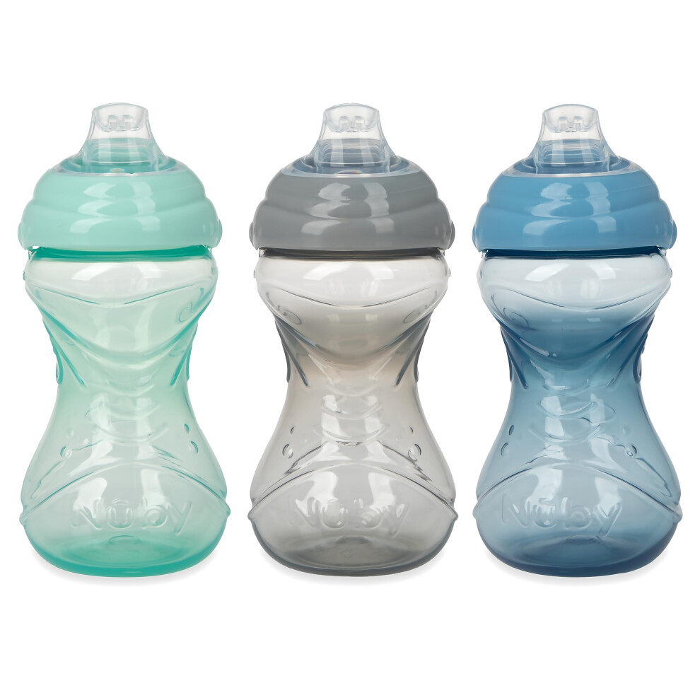 3 Piece No-Spill Easy Grip Cup With Soft Flex Spout Clik It Lock Nuby
