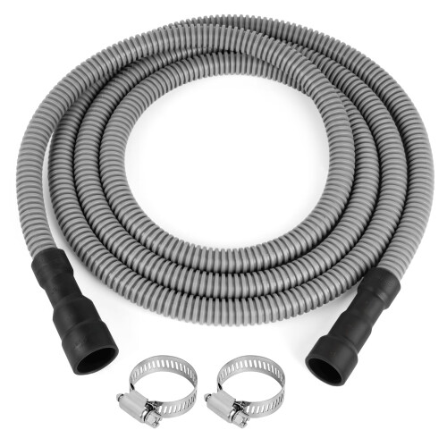 AP Automotive 25 Mm PVC Vijverslang – 2 Meter Flexibele Gegolfde Buis Met 2 Klemmen, Ideaal Voor Vloeistof En Lucht