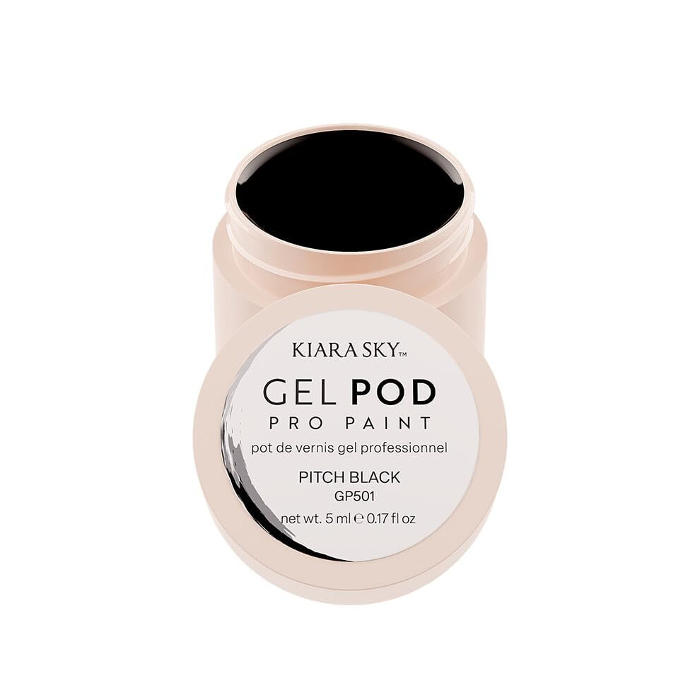 Kiara Sky Black Professional Nails Gel Art Pod 0.17 Fl Oz - Pitch