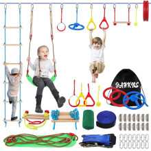 Ninja Warrior akadlyplya gyerekeknek 55 lb tarts Slackline 13 akadly-hintval, Monkey Bars kar edzovel s idojrsllbb szabadtri akadlyply