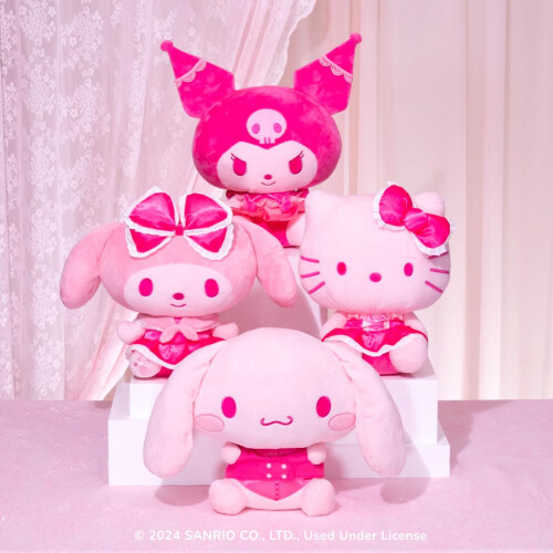 Hello Kitty Hello Kitty Hello Kitty 12  Pink Monochrome Plush 1