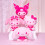 Hello Kitty Hello Kitty Hello Kitty 12  Pink Monochrome Plush 4