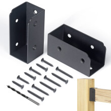WOCEPU - 36 soportes de acero inoxidable para barandilla de terraza, conectores para postes de madera de 2"" x 4"" (medidas reales: 1,5"" x 3,5"") (n