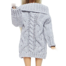 BJDBUS Winter Turtleneck Sweater T?j til 11,5 tommer pige Dolltilbeh?r (gr?)