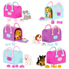 Pucci Pups Welpen-Set zum Sammeln 6 Spielzeughunde inklusive Tragetasche Futternpfe und Zubehr Spielzeug fr Kinder ab 3 Jahren