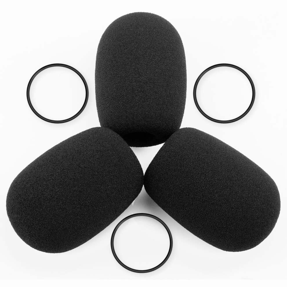 Lefxmophy Pour Casque D'aviation Bose A20, Housse De Remplacement Pour Microphone Bose A30, Ponge, Filtre Anti-Pop, Lot De 3, Housse En Mousse,-image