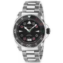 Gucci YA136221 Dive Quartz Black Dial Mens Watch