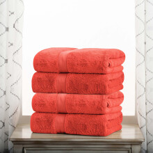 SUPERIOR Egyptian Cotton Pile Bath Towel Set of 4  Ultra Soft Luxury Towels  Thick Plush Essentials  Absorbent Heavyweight  Gues