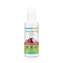 MAMAEARTH Onion Hair Oil | Natural & Organic Anti Hair Loss & Hair Fall Control Oil with Redensyl | for Color Treated & All Hair Types | 1.69 Fl Oz 50