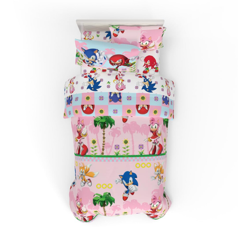 Franco Sonic The Hedgehog Girl Anime Kids Bedding Super Soft Comforter E Set Di Lenzuola Con Federa 5 Pezzi Twin Size Licenza Ufficiale