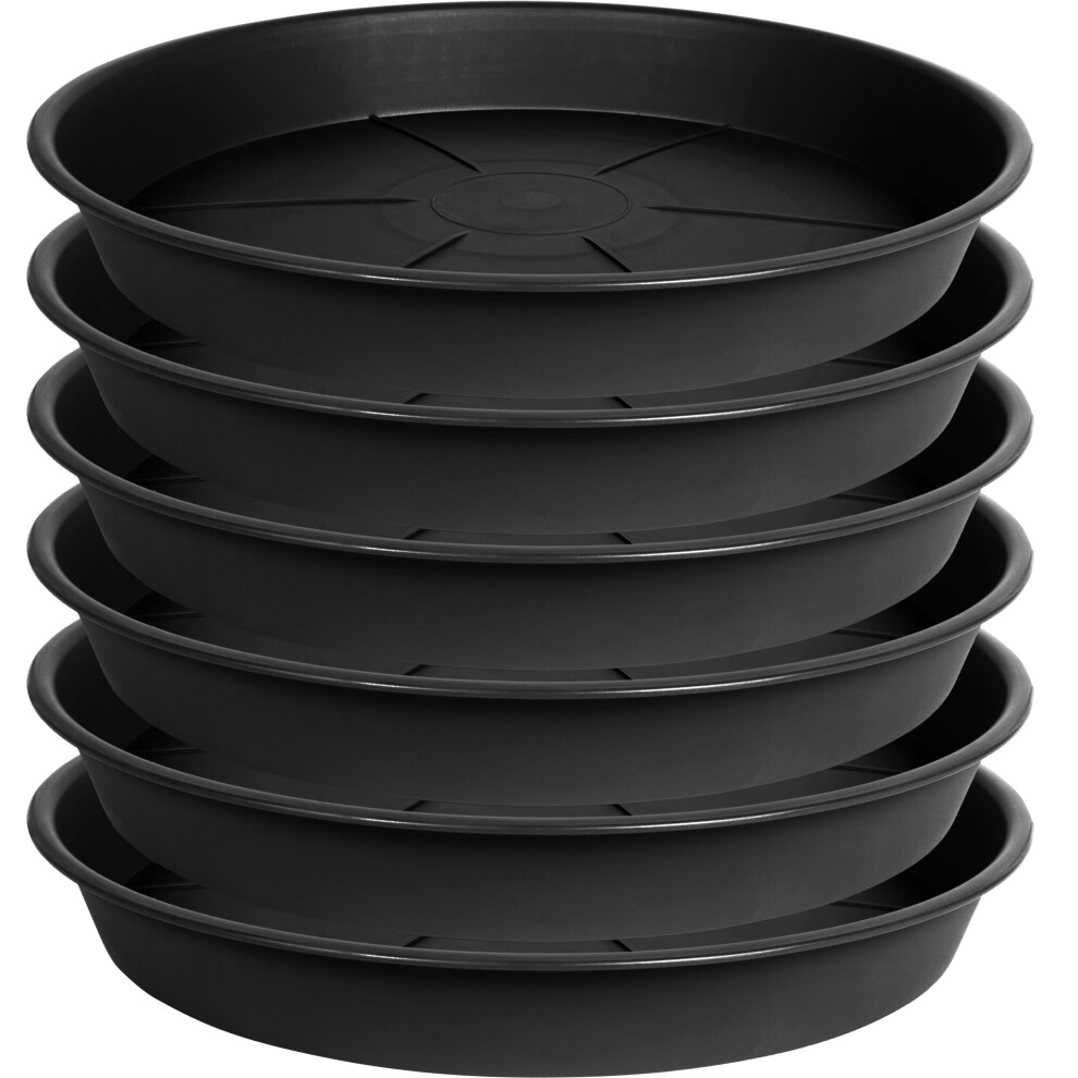 Ovzilki 6-Pack Plantenschotels 7 8 Inch Zware Plastic Pot Plantendruppelbakken Schotels Voor Binnen En Buiten Plantenwater-image