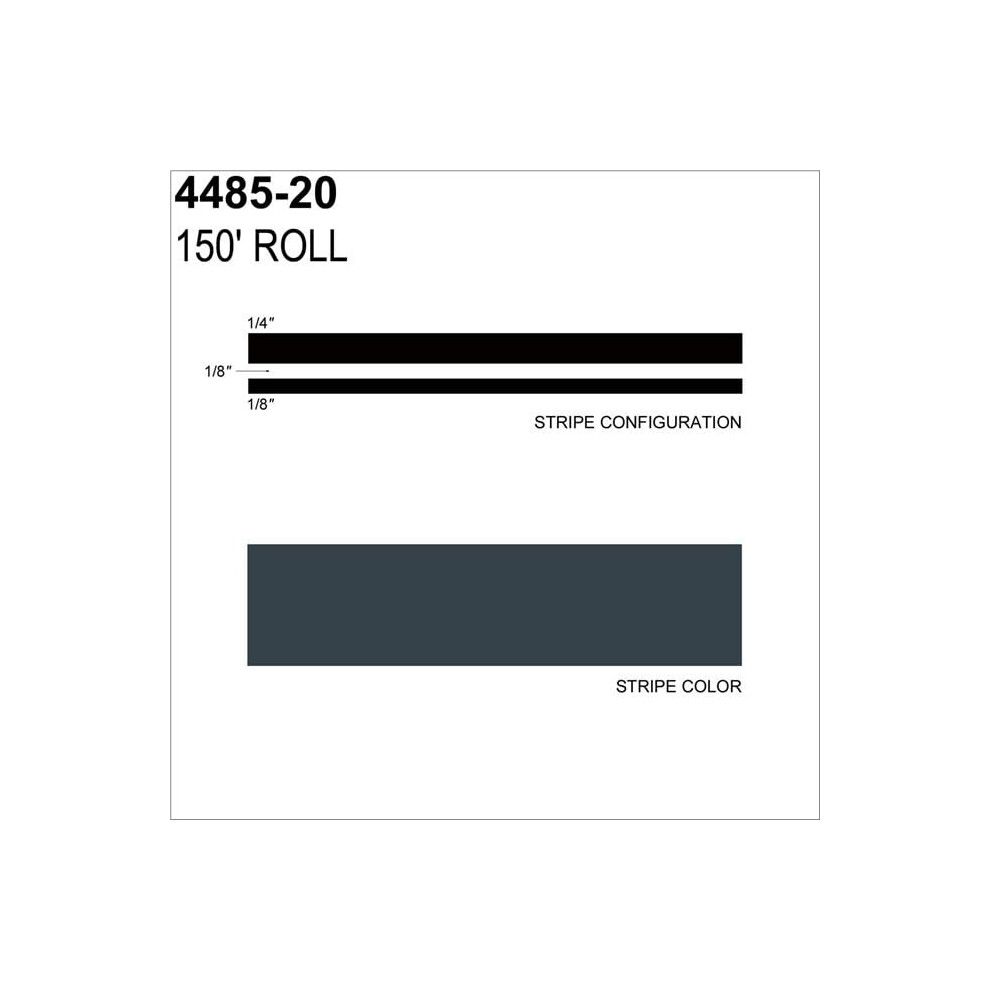 Sharpline Converting Shr4485-20 0.5 In. X 150 Ft. Charcoal Pinstripe Tape Light 031219003544