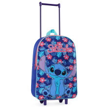 Walizka Disney Stitch - Skladana torba na klkach 39 x 27 cm 10,5 litra 2 kola Wysuwany uchwyt - Torba na klkach