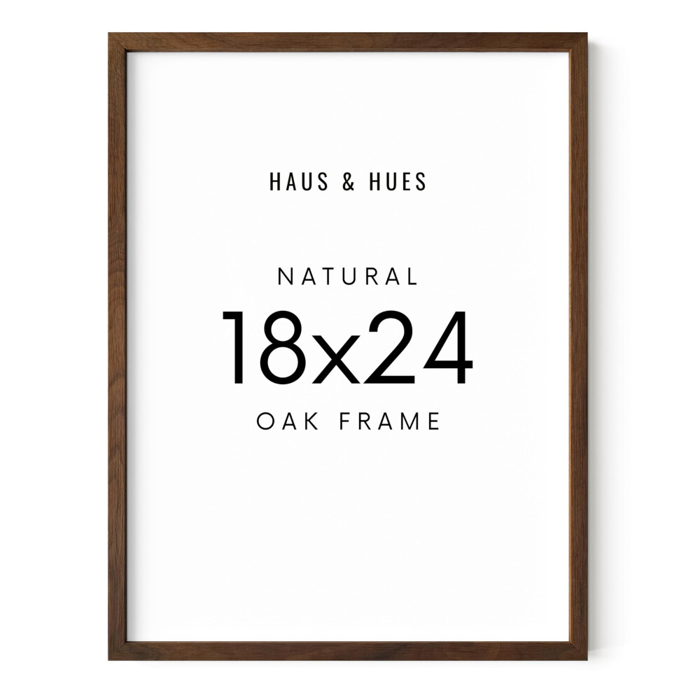Cadre pour affiche Haus and Hues en noyer 18 x 24 - Ensemble de 1 cadre photo 18 x 24 cadre mural 18 x 24 cadre en bois 18 x 24 cadre pour affich