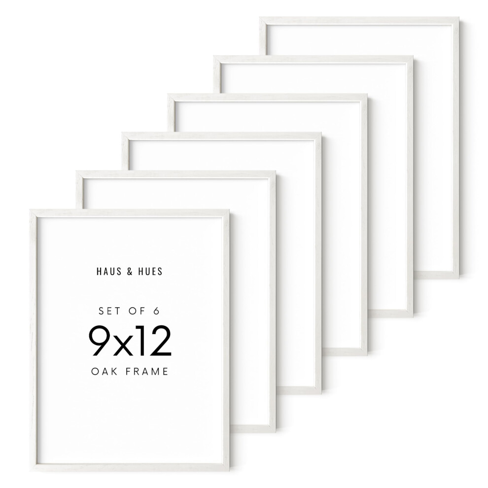 Ensemble de 6 cadres photo HAUS AND HUES 9 x 12 - Cadres photo 9 x 12 pour collage mural Ensembles de cadres photo 9 x 12 Cadres en bois Cadres p