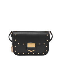 Fossil Lennox Flap Crossbody, male, czarne, z cwiekami