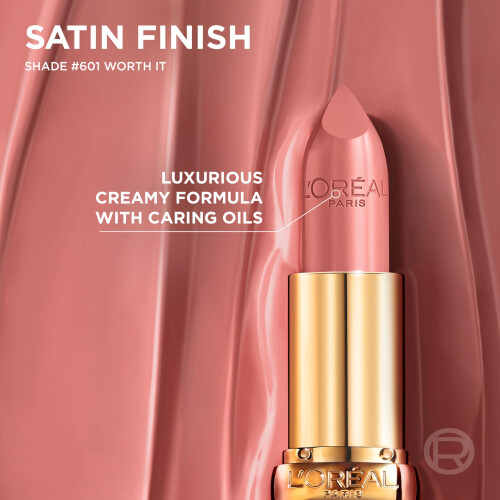 L’Oréal Paris L'Oreal Paris Colour Riche Satin Lipstick για Ενυδατωμένα Χείλη, Αρκετά Μεσαίο, 0.13 Oz 2