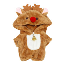 niannyyhouse 10 cm Plys dukketj Jul Hjorte Dinosaur Shark Onesies Ls bodysuit Bldt udstoppet Plys Legetj Dress Up Accessories (Brun)