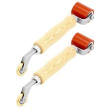 QWORK Rolo de Costura, 2 Pçs Rolo de Silicone 40mm com Rolo de Detalhes de Latão de 6mm, Ferramenta para Telhados