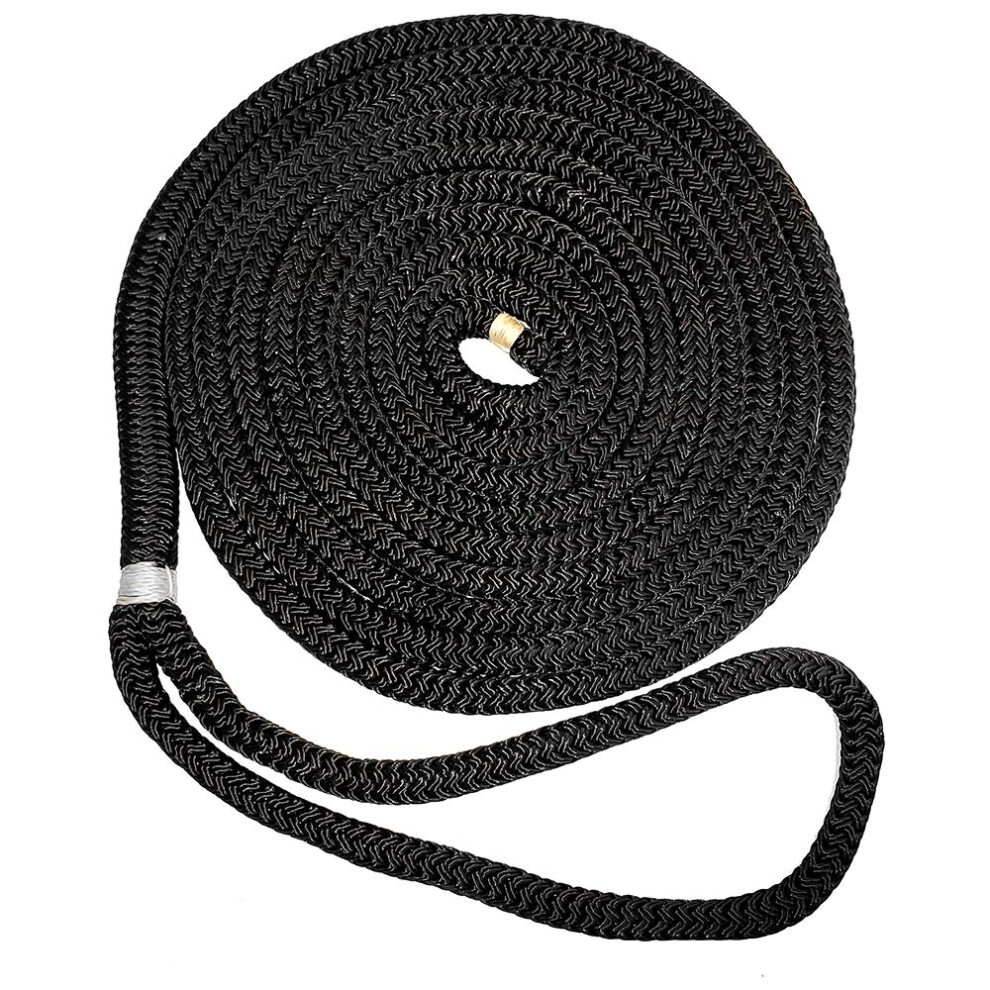 New England Ropes 3/4"" Double Braid Dock Line - Black - 25'-image-OPC-PFNPJWC-NEW