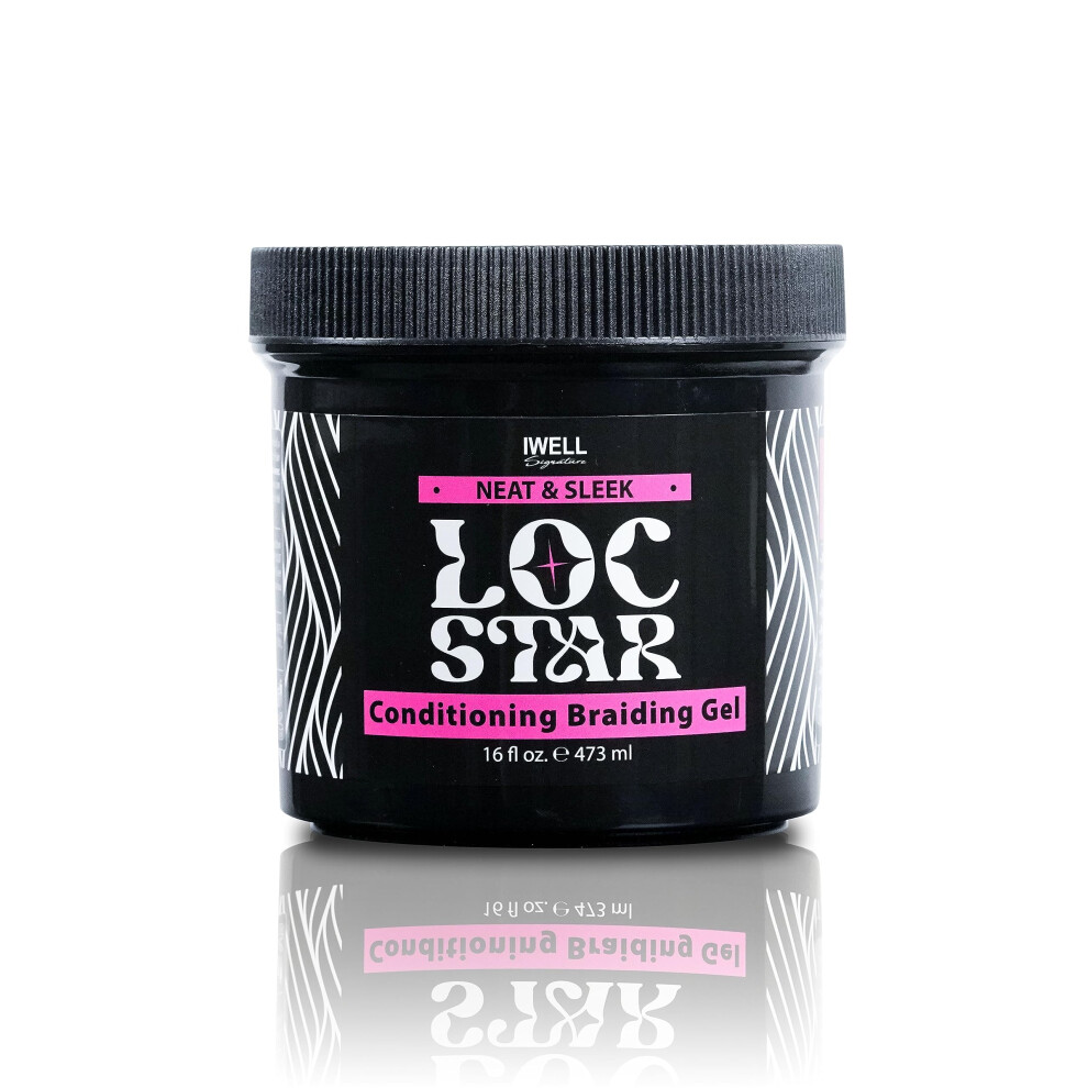 Iwell Signature | Loc Star | Shining Braiding Gel 16Oz | Haarstylinggel Voor Vlechten, Lokken, Twists-image