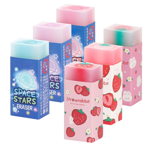 Eraser Cute Γοητευτικοί Γομείς Πλαστικοί Ραβδάκια Σχολείου Γραφείου 6PCS