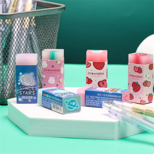 Eraser Cute Γοητευτικοί Γομείς Πλαστικοί Ραβδάκια Σχολείου Γραφείου 6PCS 1