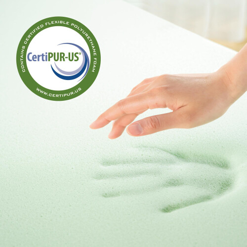 ZINUS 3 Ίντσες Στρώμα Memory Foam με Πράσινο Τσάι, Εύκολη Συσκευασία WonderBox 1