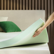 ZINUS 3 Inch Groene Thee Memory Foam Matrastopper Kleinere Handigere WonderBox Verpakking Drukverlichtende Lagen Cer
