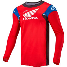 Alpinestars Honda Racer Iconic Motocross-shirt (felrood/zwart/wit)