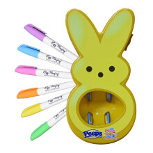 Das Eggmazing Egg Decorator Peeps Bunny Kunst- und Bastelset enth  lt 6 bunte, schnelltrocknende, ungiftige Marker, Gelb