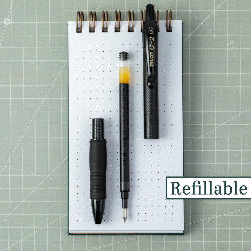 Pilot Pilot, G2 Edge Premium Gel Roller Pens, Fine Point 0.7 mm, Μαύρο, Πακέτο 8 1