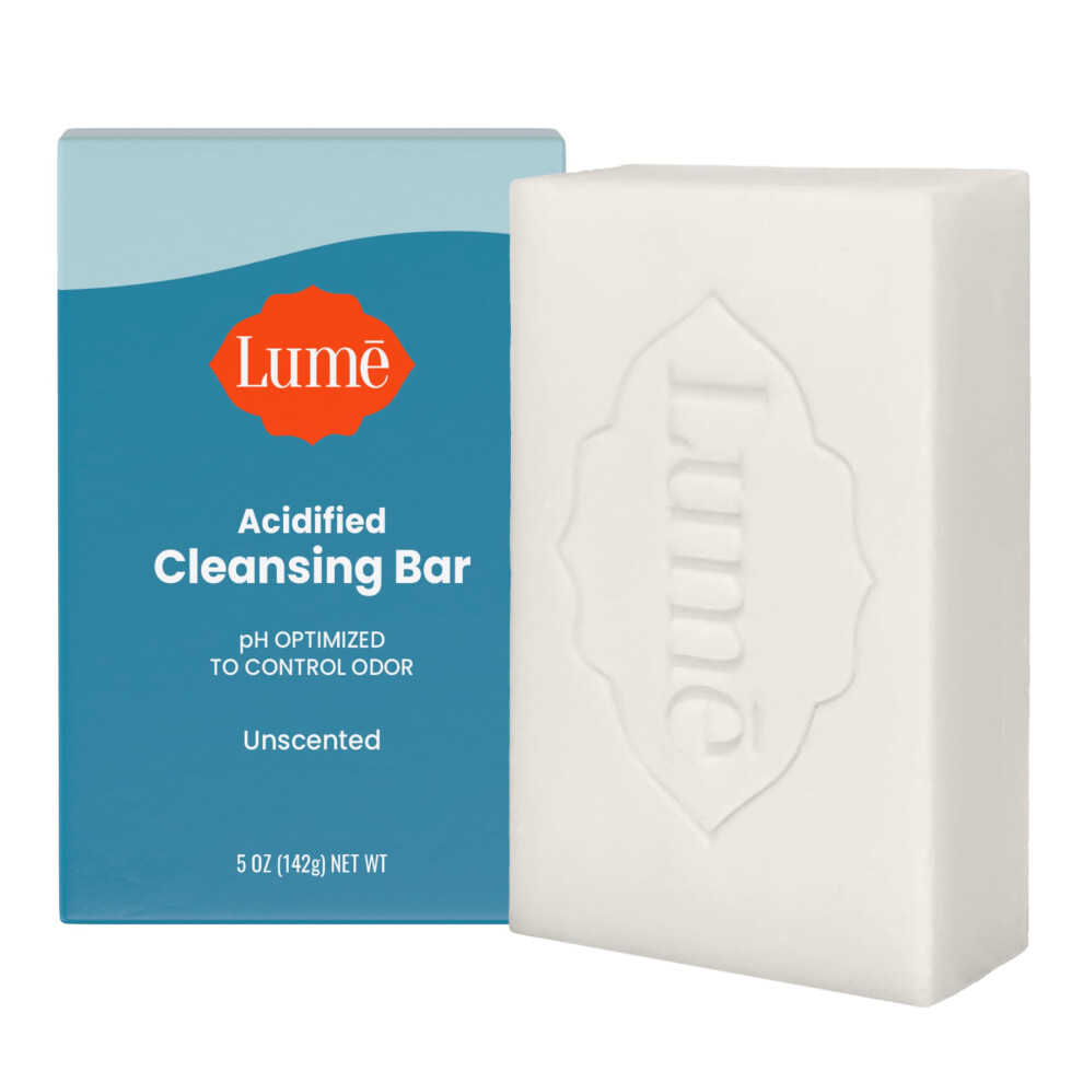 Lume Acidified Body Cleansing Bar - 24 Hour Odor Control - Removes Odor Better than Soap - Moisturizing Formula - Formulated Without SLS or