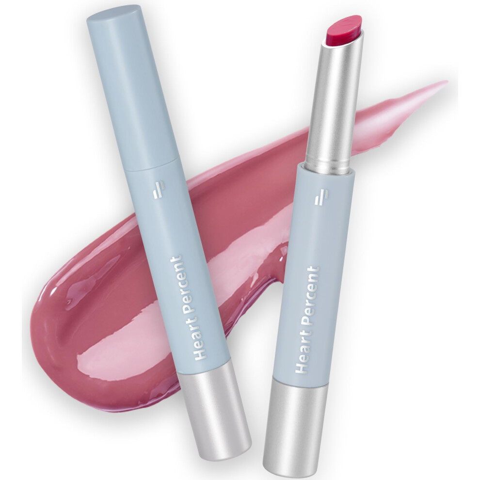 Hartpercentage Purple Heart Percent Dote On Mood Dewy Melting Lipstick High-Shine Glow & Wet Look Glossy Finish Lip Color #05. Mauve Dew