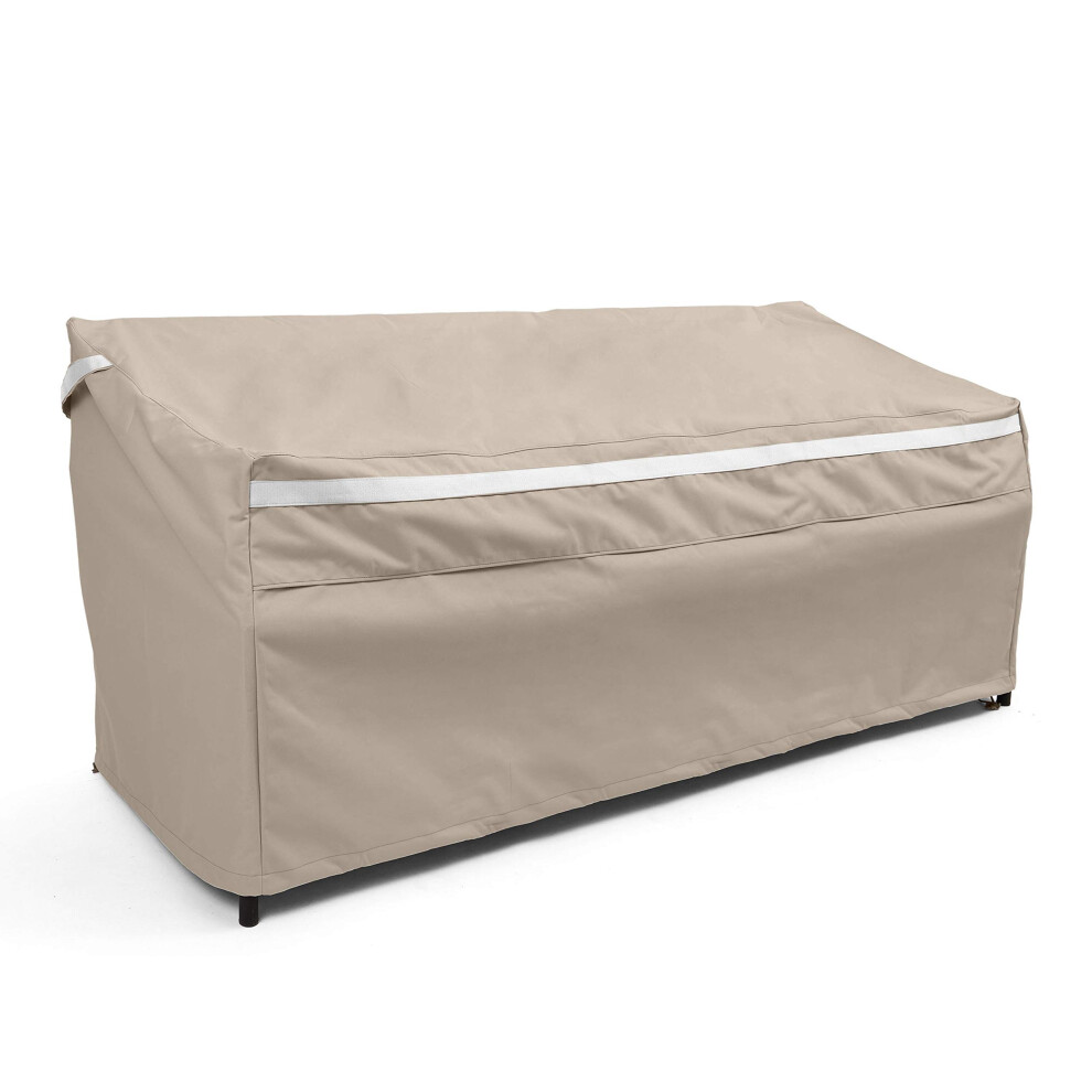 Covermates Outdoor Patio Sofa Cover - Premium Polyester  Weather Resistant  Drawcord Hem  Seating and Chair Covers  78W x 38D x 38H  Clay-image-OPC-PFSV9VP-NEW