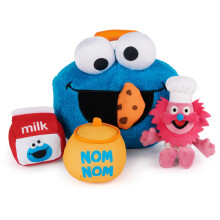 GUND Sesame Street Cookie Monster & Gonger Spielset, Premium Plüschspielzeug für 1+, Blau, 20 cm