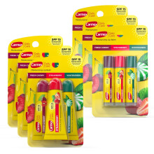 Carmex Daily Care Moisturizing Lip Balm with SPF 15, Multi-Flavor Lip Balm Pack, 18 Count 9 Tubes, 9 Sticks